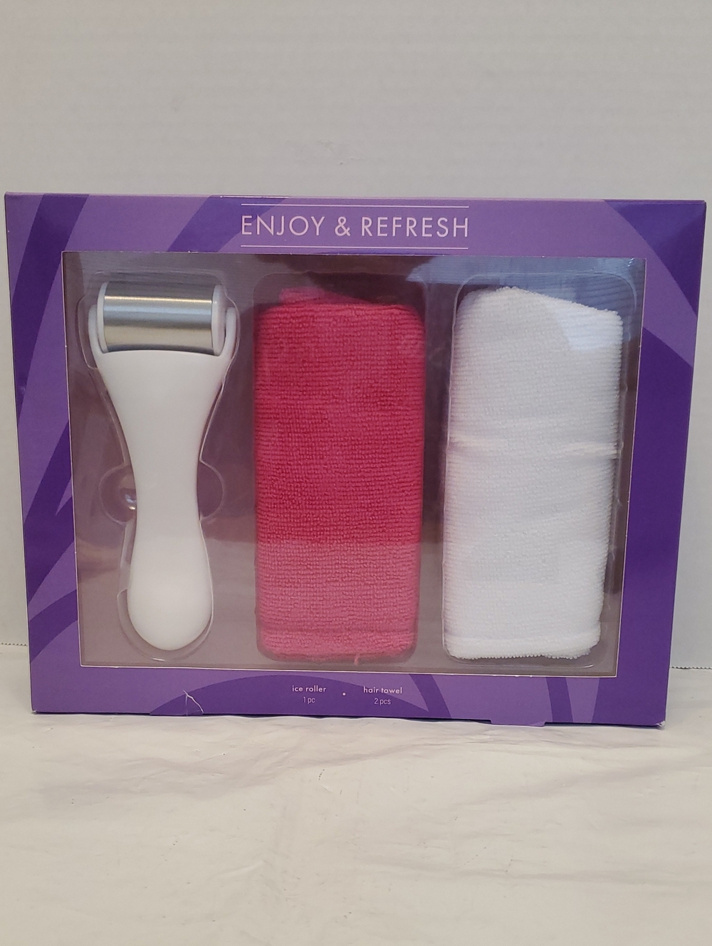 Women's Ice Roller Skincare Set - Pink & White